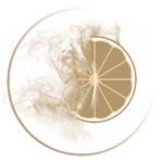 Stylized orange slice with splash graphic icon that pairs with the text below which reads "Countering Orange"