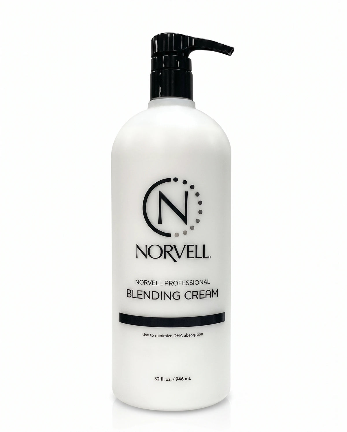 A 32 fl oz bottle of Norvell Professional Blending Cream with a black pump dispenser, shown on a clean white background.