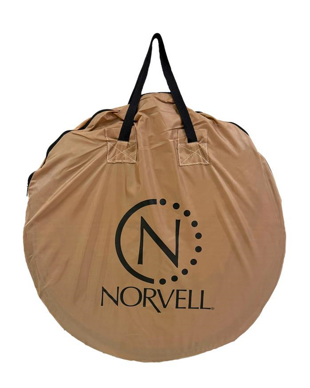 Norvell Mobile Spray Tan Room comes with carrying bag for the tent with 2 handles and a zipper closure